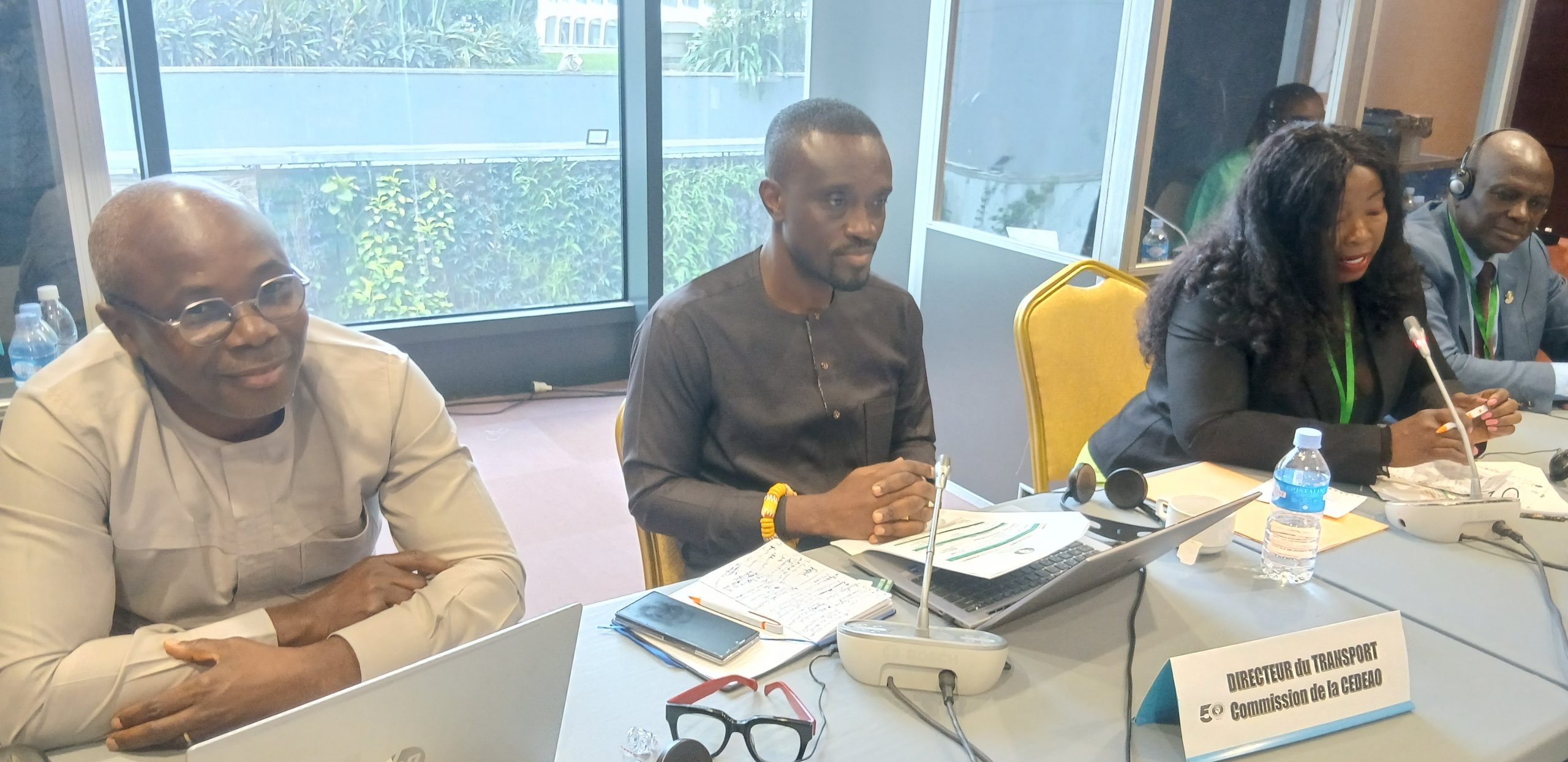 ERCA Director Dr  Simeon Koffi with the Chair of the Meeting Chris Appiah,Director of Transport ECOWAS Commission